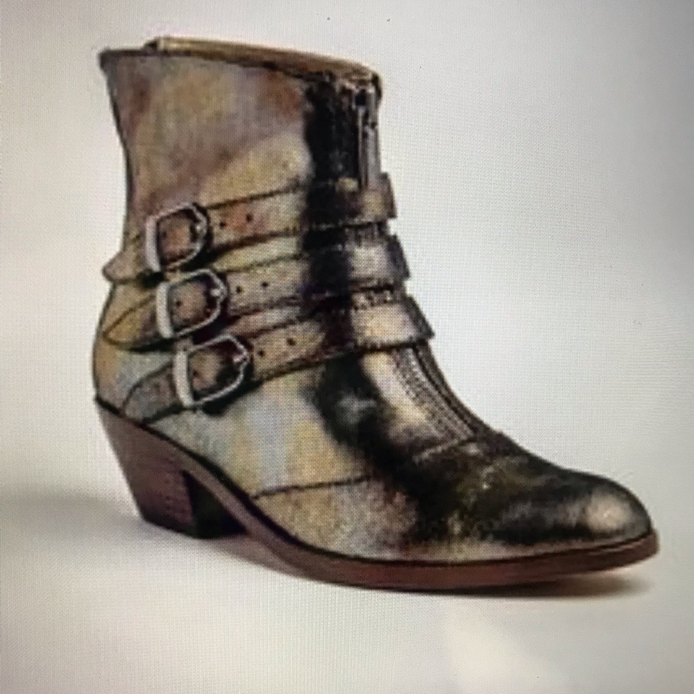 Modern Vice Jasper buckle booties metallic